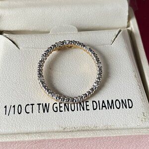 Diamond Circle Gold Necklace